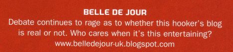 quick scan from face magazine scan of belle de jour text from face magazine