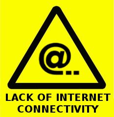 warning sign from the future - lack of internet connectivity